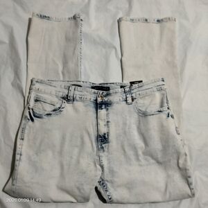 Stitches & Rivets SR86 Stretch Bootcut Jeans Size 38x32 Acid Wash Y2K Skater